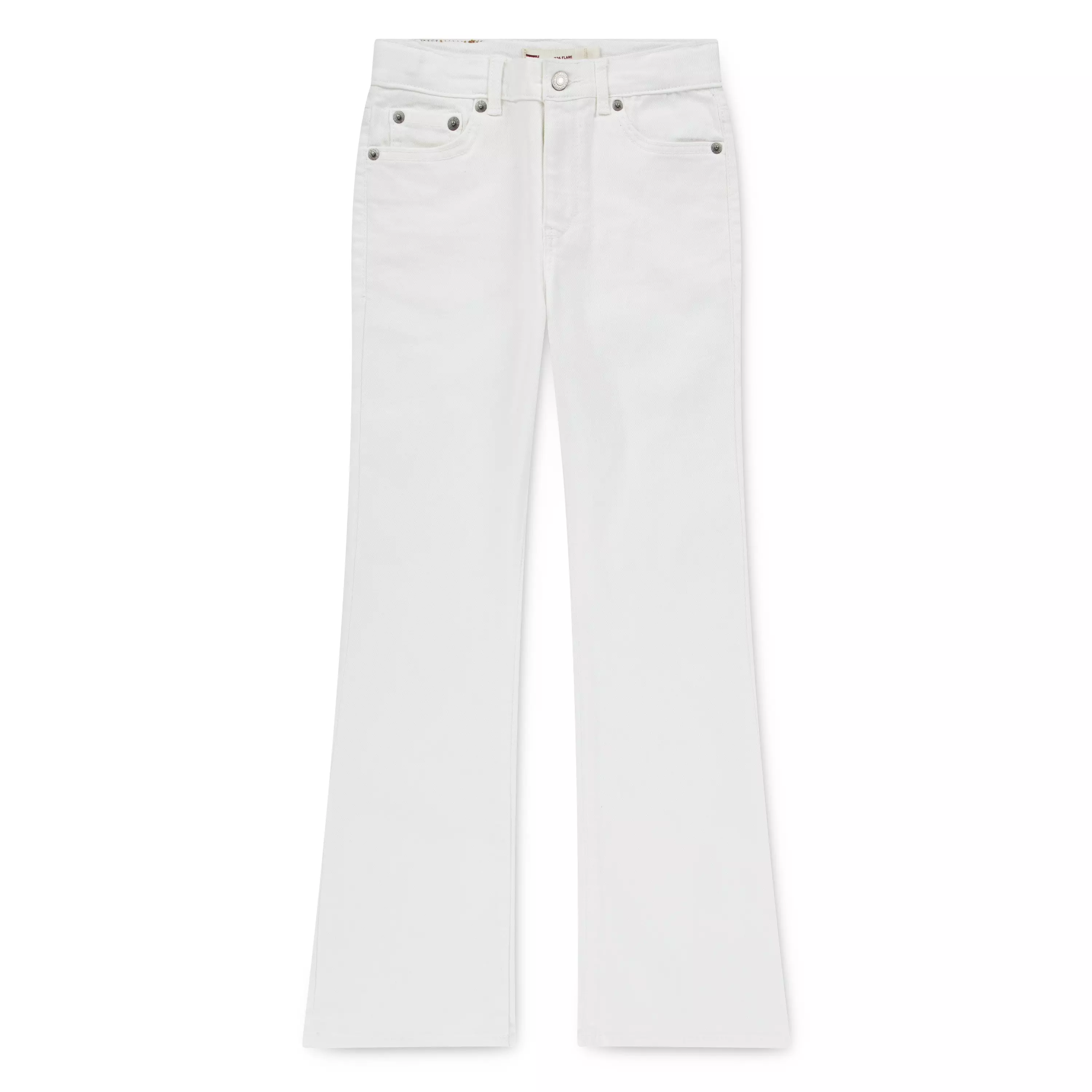 Levi's Big Girls' 726 High Rise Flare Wash Denim Jeans - White